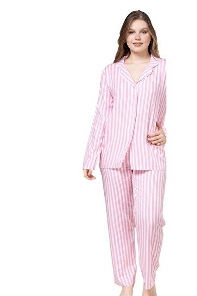bipamuk Yaren Collection Cotton Women's Pajamas Set Long Sleeve Breathable Flexible and Comfortable Home Wear S/2Xl
