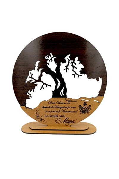 OEM Decorațiune inimă Copacul Vieții, personalizată pentru "Mama", bază din l...