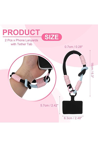 genernic 2-Pack Wrist Phone Strap, Universal Anti-Theft Lanyard with Adjustable Wrist Strap for Smartphones
