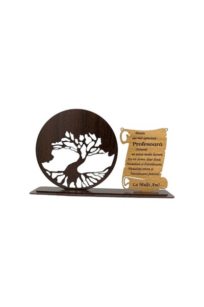 OEM Placă cu nume, Arborele Vieții, cadou personalizat „Profesor”, 30x18 cm, ...