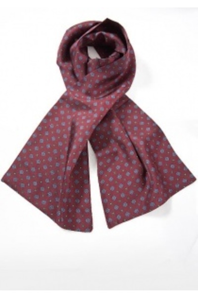 Codan Seidenschal Ornamente bordeauxrot doubleface