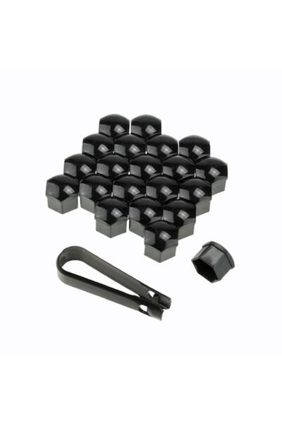 Aftermarket Set de 21 capace pentru piulițe de roată, 17 mm, negre