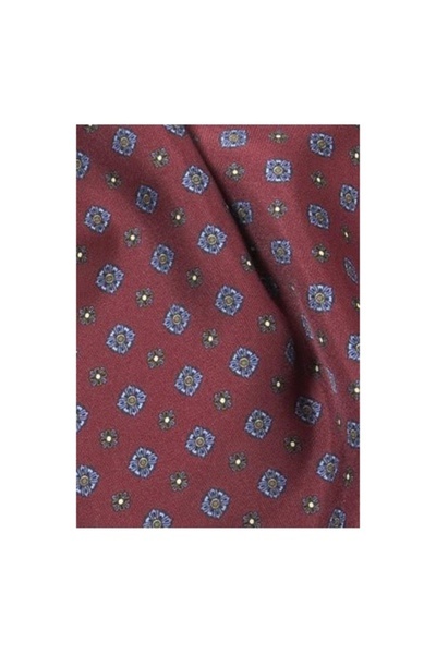 Codan Seidenschal Ornamente bordeauxrot doubleface