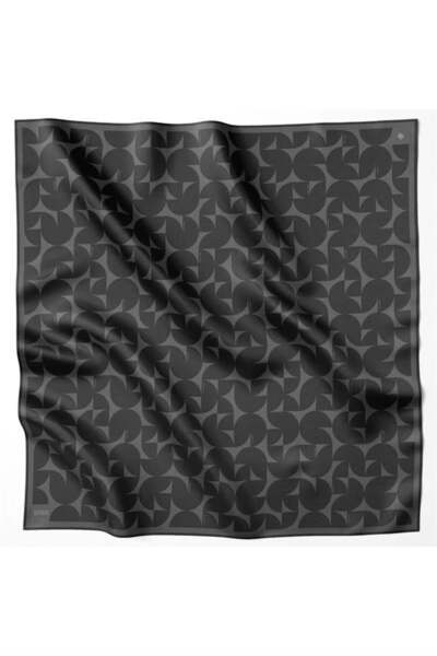 Belli Eșarfă din mătase twill - 4117-04 Negru afumat