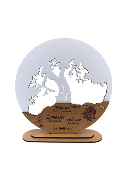 OEM Decorațiune personalizată cu inimă din Copacul Vieții „Live, Smile, Love”...