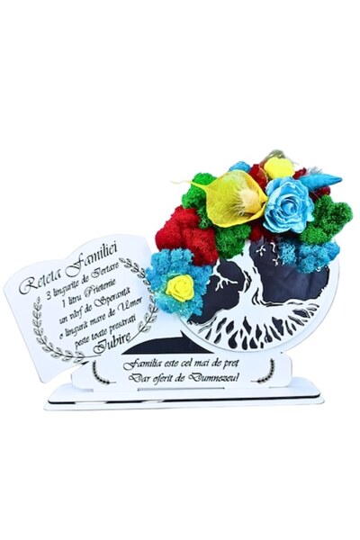 OEM Tablou cu mușchi stabilizat, personalizat „Rețetă de familie”, 30x20cm, s...