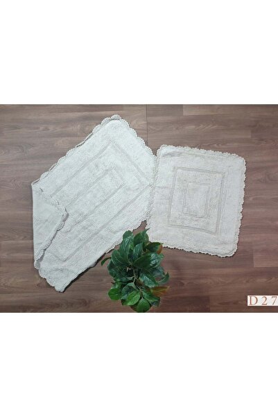 Reiashn CH-2 Luxury 2-Piece Floor Mat with Lace Edges