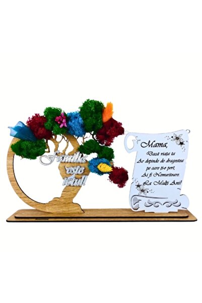 OEM Ramă personalizată din mușchi stabilizat pentru mamă, gravată cu laser „L...