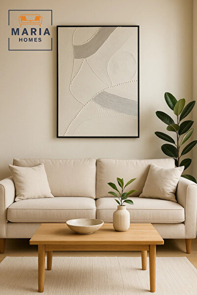 MARIA HOMES لوحة فنية جدارية حديثة ثلاثية الأبعاد - لوحة زخرفية كبيرة تجريدية...