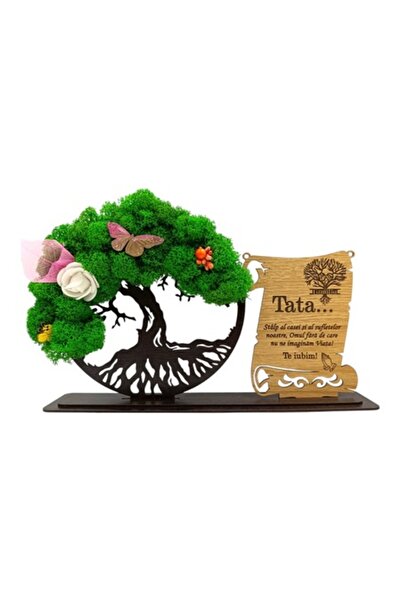 OEM Tablou Copacul Vieții cu Licheni Stabilizați, Cadou Personalizat pentru T...