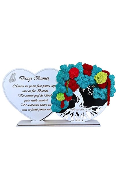 OEM Decorațiune personalizată în formă de inimă cu pomul vieții și mesaj grav...