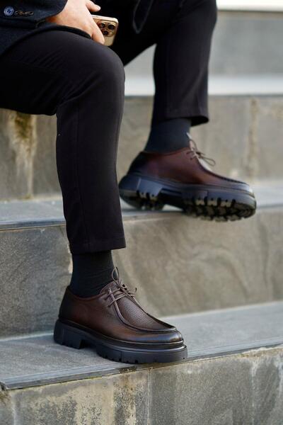 Ahmed Hamdi Bey Mateo Brown Men's Leather Shoes