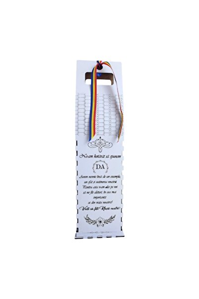 OEM Personalized wine box with message 'Would you be our godparents?', MDF, 37x10 cm, white