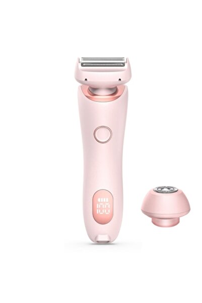 A ATAB Ηλεκτρική ξυριστική μηχανή 2 σε 1 για γυναίκες, για υγρή και στεγνή χρήση, IPX7, LCD, USB-C, 800mAh, ροζ