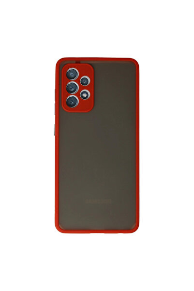 eco port غطاء سيليكون متوافق مع هاتف سامسونج جالاكسي A72 - أحمر