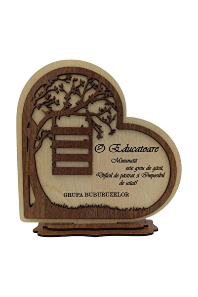OEM Cadou pentru Grupul Buburuzei – Decorațiune din lemn în formă de inimă cu...