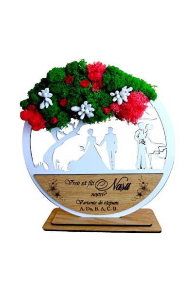 OEM Imagine personalizată cu pomul vieții și mesaj standard pentru nași - muș...