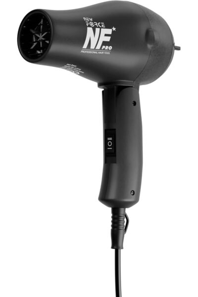 NF New Force Mini Hair Dryer | Compact Travel Blow Dryer (Black)