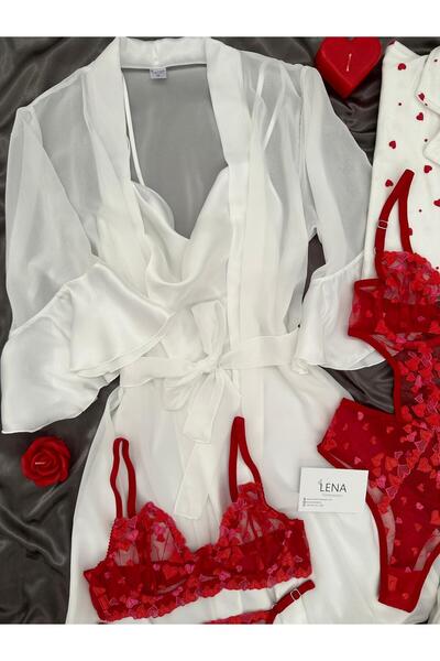 Lena Homewears Desante 7 Piece Giant Nightgown Dressing Gown Pajamas Underwear Dowry Set (Boxed)