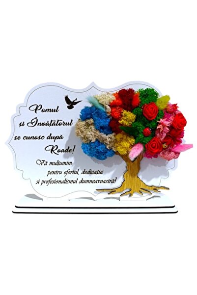 OEM Lucrare de artă în formă de copac cu licheni stabilizați, mesaj personali...