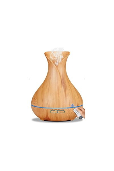 auhma Aus-13 - 550 ml Ahşap Görünümlü Aromaterapi Hava Nemlendirici - 7 Renkl...