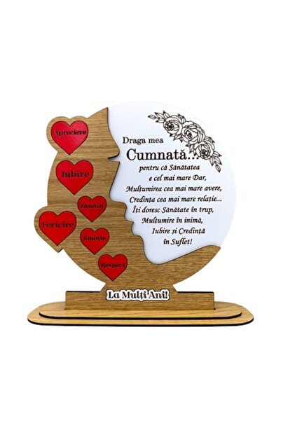 OEM Tablou decorativ de perete, cadou personalizat cu mesaj standard „Draga m...