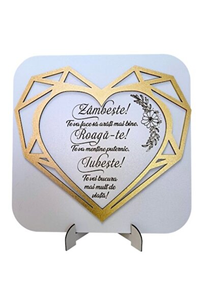 OEM Heart picture for lichens, blank, for woman/mother/NASA/grandmother/sister/friend 30 cm, white