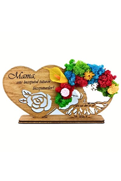 OEM Tablou personalizat din mușchi stabilizat cu mesajul gravat „Mama este în...