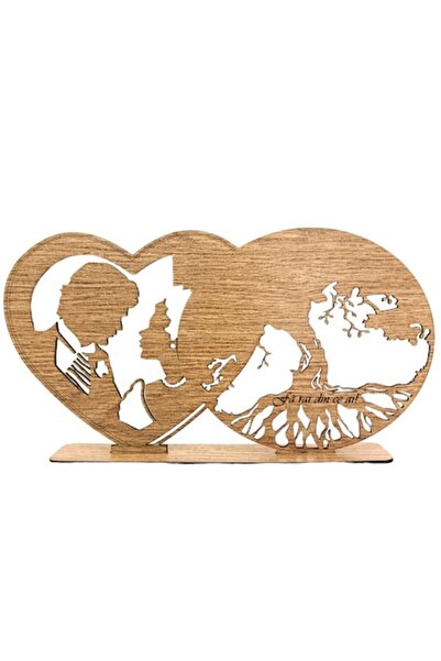 OEM Decorațiune cu bază din lemn, formă de inimă „Copacul Vieții”, personaliz...