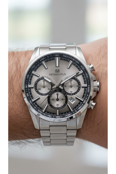 Momentus Gümüş Çelik Kordon Erkek Kol Saati SC370S-03SS