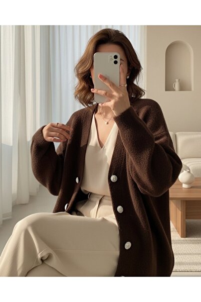 MissRunin Buttoned Front Bearded Casual Knit Cardigan