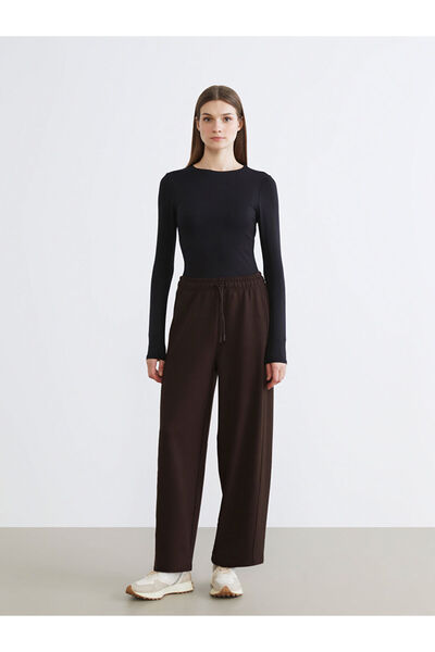 LC Waikiki Brown Elastic Waist Women's Sweatpants