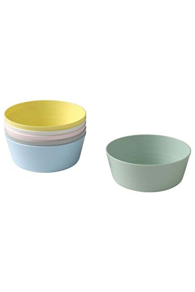 KALAS Children's Bowl Set, Mixed Colours, Stackable, 6-Pack, 11 cm