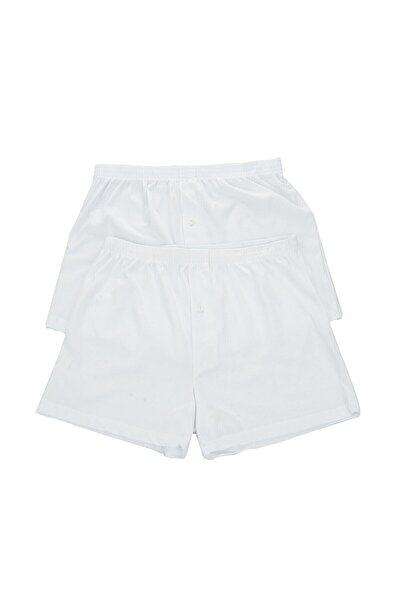 Dagi 2-Pack, 100% Cotton Combed, Buttoned Men's Boxer, White