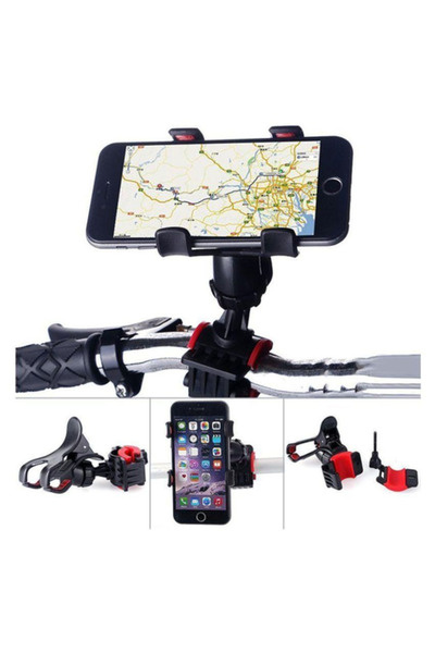 Generic Mobile Phone Holders Live Streaming Microphone Stand Bicycle Motor Bike Rotating Phone Support