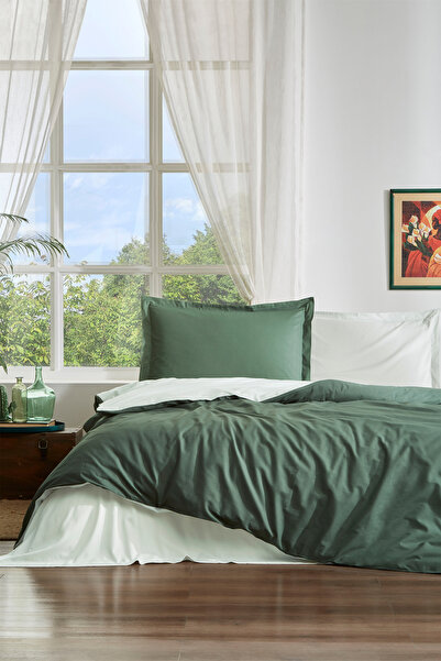 Özdilek Colourist Zümrüt Su Yeşili Çift Kişilik Ranforce Nevresim Takımı