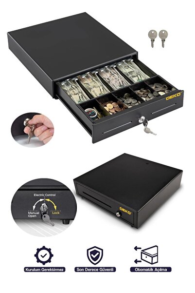 DEKO TURKEY Yerli Üretim 5 Madeni 5 Kağıt Para Gözlü Kağıt ve Metal Para Çekm...