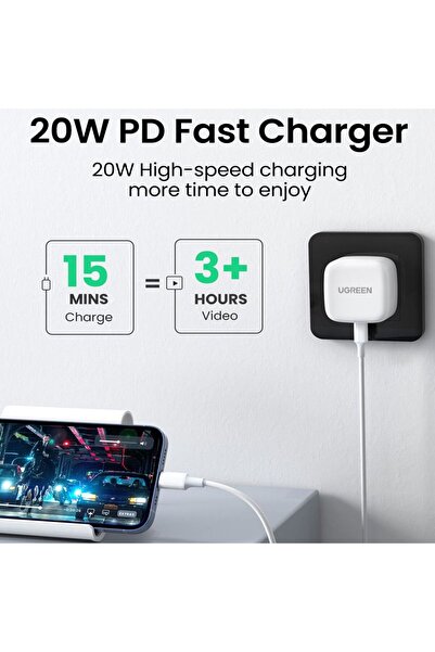 Ugreen 20W USB-C Wall Charger - White