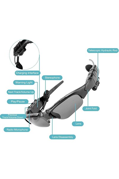 NALACAL Wireless Bluetooth Polarized Sunglasses - Stereo Sports Sunglasses for Music & Calls, Noise