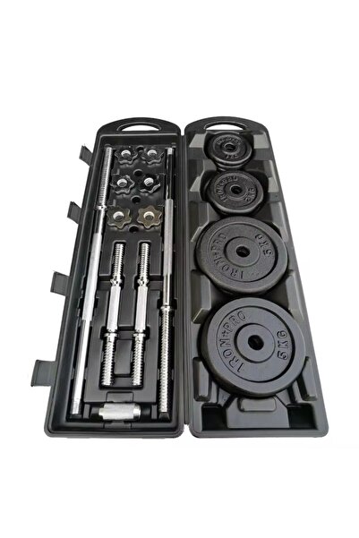 Genaric 50kg Iron Dumbbell 3-in-1 Multi-Use Weight Bag with 2 Short Bars + 1 Long Bar for Both Genders