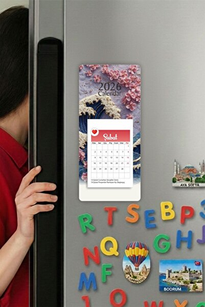 Tieni 2026 Takvimi | Buzdolabı Magnetli Takvim | Refrigerator Magnet Calendar...