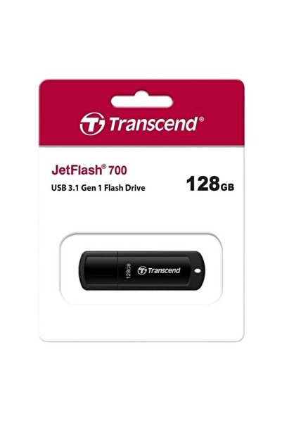 Transcend 128GB USB 3.1 Gen 1 Flash Drive, 5 Gbps | JetFlash 700 | TS128GJF700