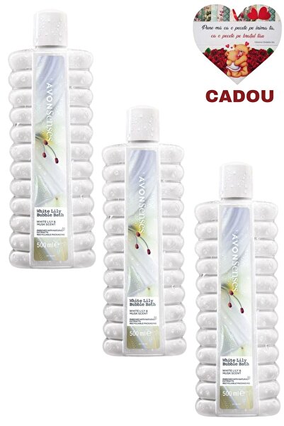 AVON Set of 3 x White Lily Bath Foam, 500ml
