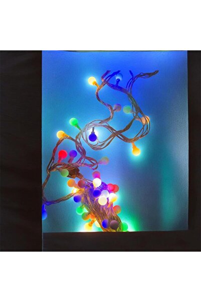 OEM Instalatie luminoasa Craciun cu LED-uri sferice, 5 m, 50 becuri – Alb / A...