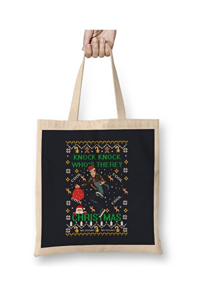 Toyaso Brooklyn 99 Sweater Christmas Knit Anul Nou Geantă de pânză albă Geant...