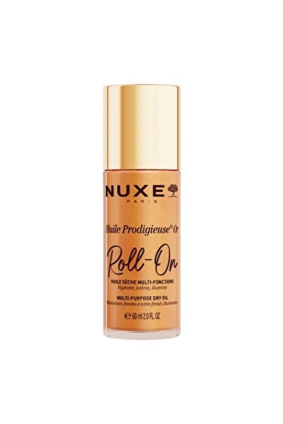 Nuxe Huile Prodigieuse Or Cosmetic Oil Roll-On 60ml, 7 plant oils, vegan, for face and body