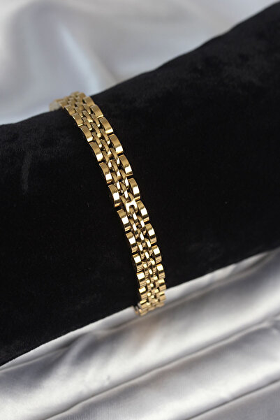 Bernami Special Steel 7 mm Thick Gold Color Men's Bracelet Offer!! !