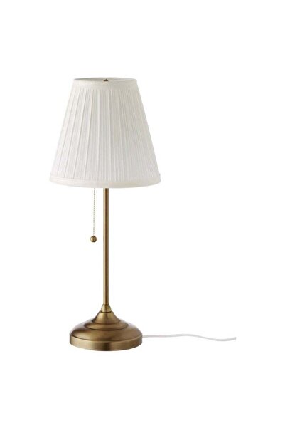 ARSTID Table Lamp, Brass/White