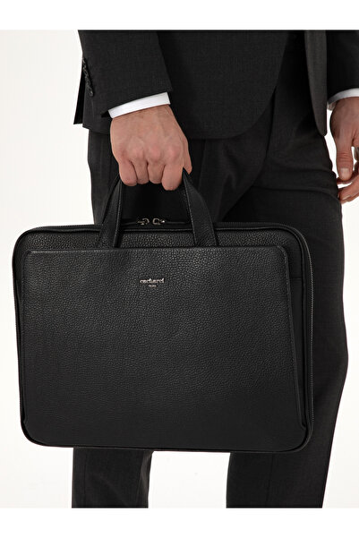 Cacharel Siyah %100 Deri Evrak Çantası 50314102-VR046