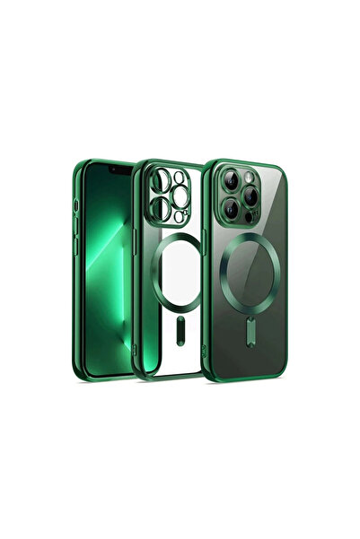 eco port غطاء متوافق مع هاتف آيفون 13 برو ماكس من كروس ماجنيتيكسيف - أخضر داكن